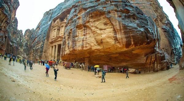 Petra Jordan Arquitetura Impressionante Significado Histórico Bem Como Seu Estatuto — Fotografia de Stock