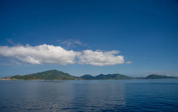 Beautiful Tropical Island Tao Thailand Blue Sky Clouds — Stock Photo, Image