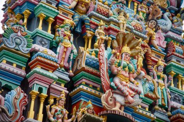 Very many details generally representing women of a temple in Malaysia