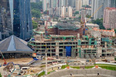 23 Nisan 2022 Kuala Lumpur Malezya - Merdeka 118 Kulesi ve Kuala Lumpur gökdelenleri sabah ve akşam saatlerinde. Dünyanın en yüksek ikinci bina ve yapısıdır..