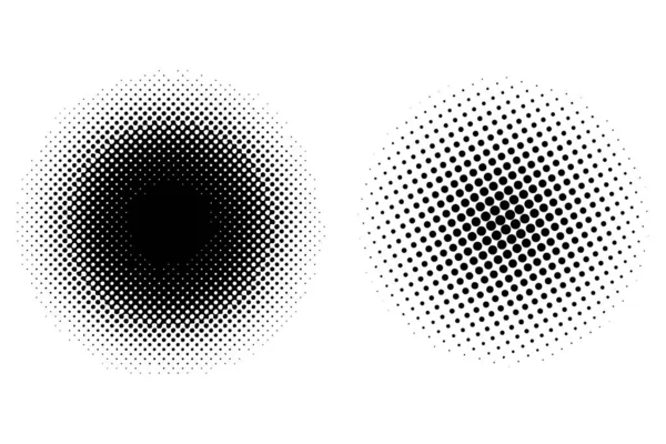 Black White Abstract Background Wavy Dotted Pattern Halftone Effect Vector — Stock Vector