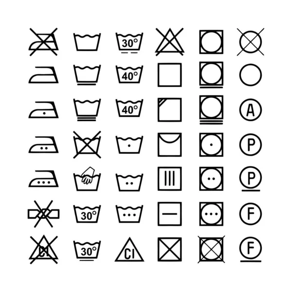 stock vector Laundry Vector Icons set, full collection
