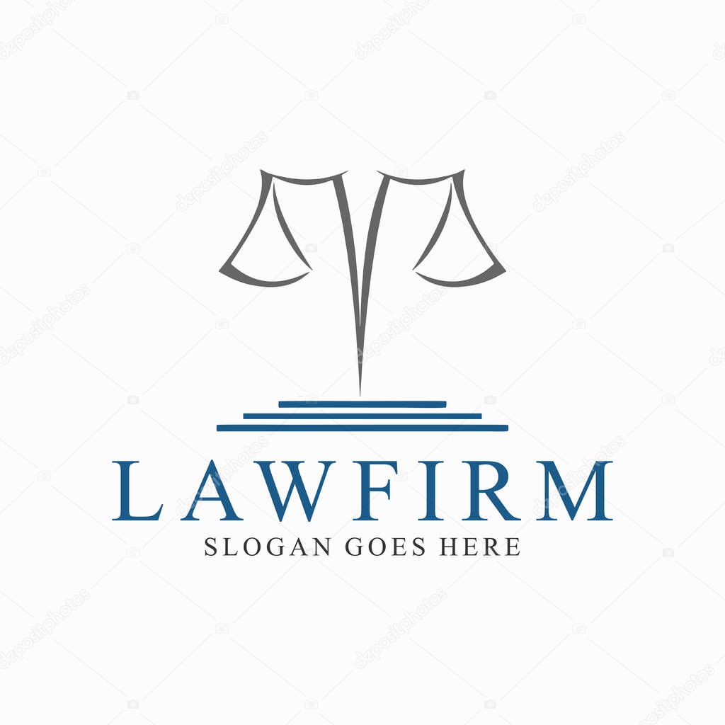 Law firm logo, attorney at law logo, simple logo, logo for business, icon and vector