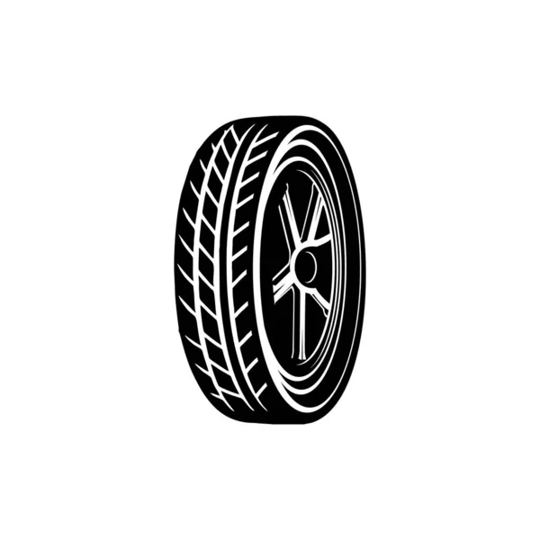 Car Tires Vector Isolated Icon — Stock Vector