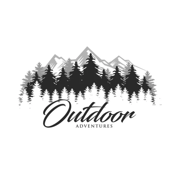 Klasik Dağ Logosu Tasarım Şablonu