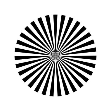 Işınları, kirişler öğesi. Sunburst, beyaz yıldız patlaması şekli. Yayılan, Radyal, hatları birleştirme. Soyut dairesel geometrik şekil