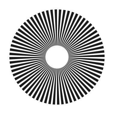 Siyah ve beyaz güneş patlaması deseni. Vektör illüstrasyonu, güneş patlaması vektörü, güneş patlaması retro, klasik güneş patlaması