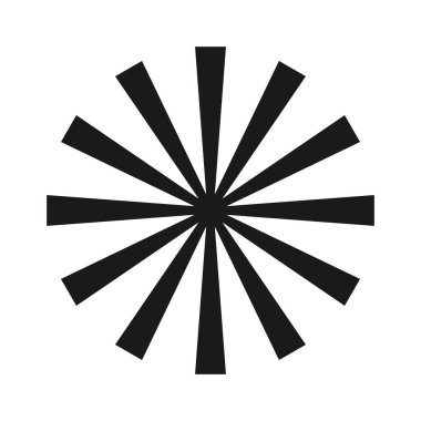 Siyah ve beyaz güneş patlaması deseni. Vektör illüstrasyonu, güneş patlaması vektörü, güneş patlaması retro, klasik güneş patlaması