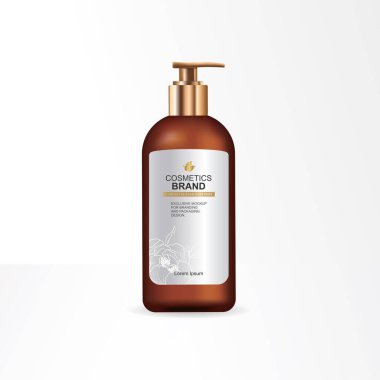 Sıvı sabun, jöle, losyon, krem, şampuan, banyo köpüğü ve diğer kozmetikler için plastik şişe seti.