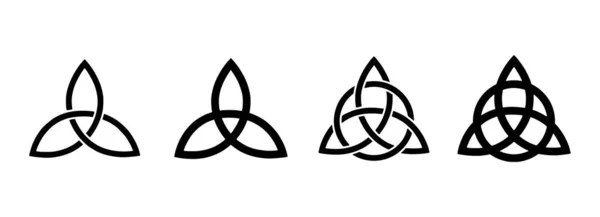 Conjunto Adornos Tatuaje Nudo Celta Medieval Celta Siluetas Nudos Irlandeses Vectores De Stock Sin Royalties Gratis