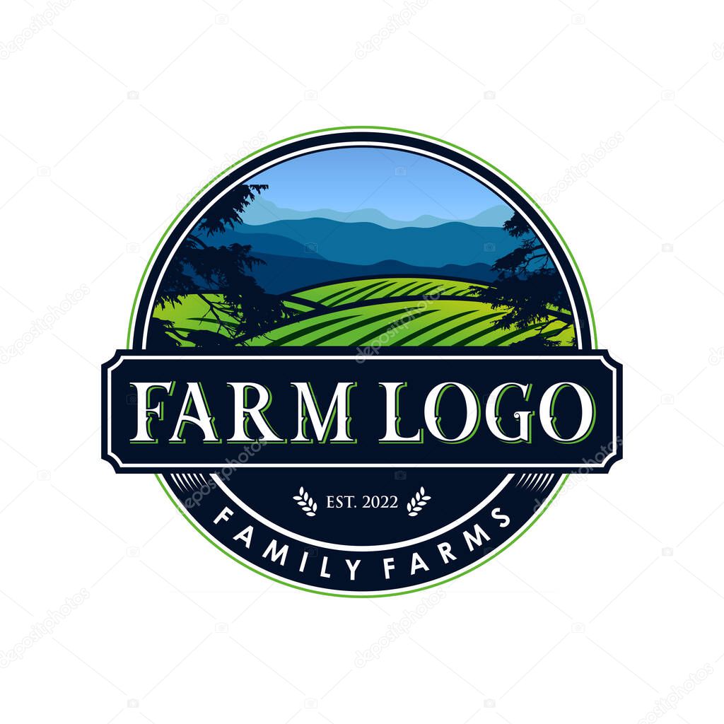 Farm vector , agriculture logo vector
