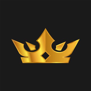 Altın Taç Logosunun Vektör İllüstrasyonu