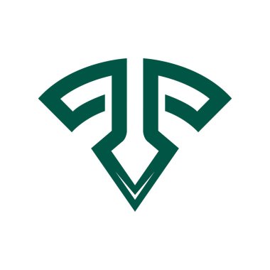 T harfinin kalkan logo simge tasarım şablonu öğeleri