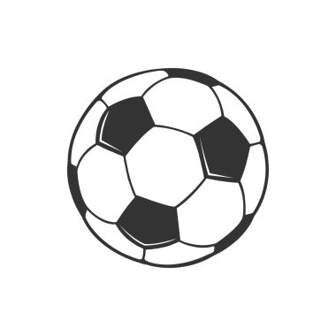 - Futbol. Bir topun vektör illüstrasyonu. Boş, düzenlenebilir bir arkaplanda izole edilmiş