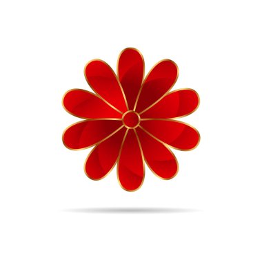 Altın Lüks Sakura Çiçek vektör çizimi