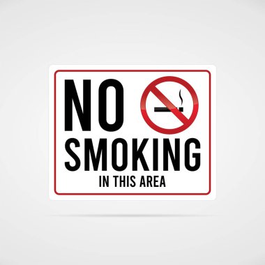 Sigara içme ve sigara içme alanı etiketi yok - Stock Vektör İllüstrasyonu