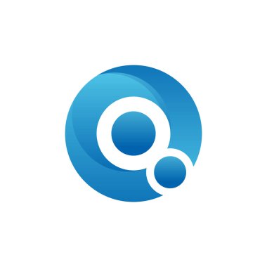 Soyut Q harfi logo vektör şablonu