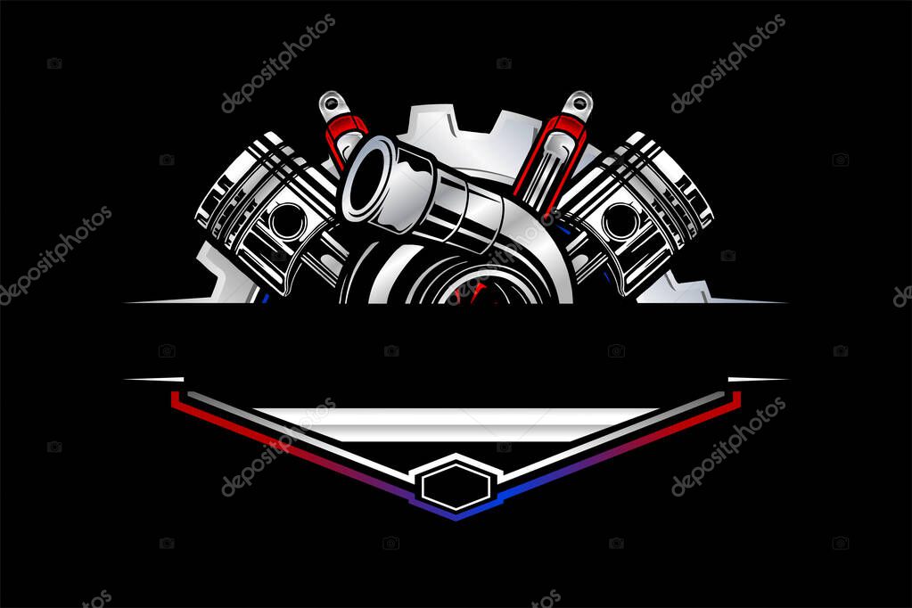Diesel turbo automotive repair logo template