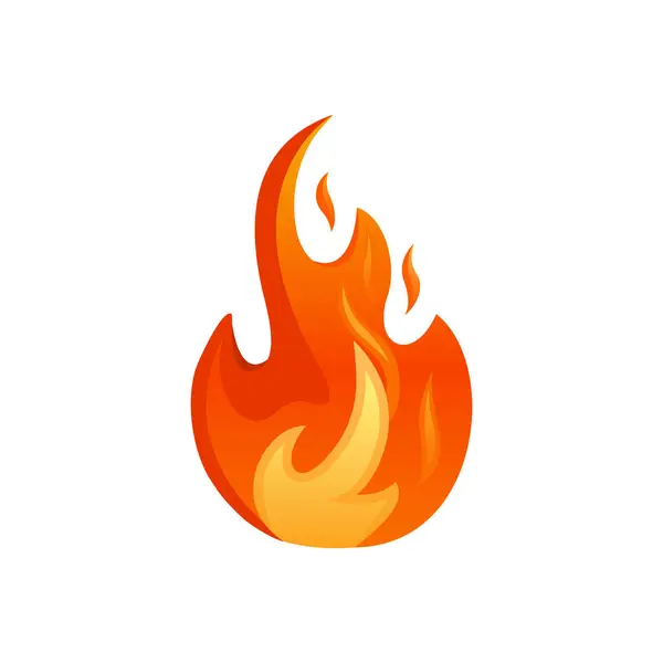 Ateş vektör illüstrasyonu. Beyaz arkaplanda yüksek kalite ateş ifadesi izole edildi