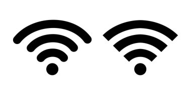 Bir dizi Wifi simgesi. Sinyal vektör simgesi. Kablosuz simge vektörü.