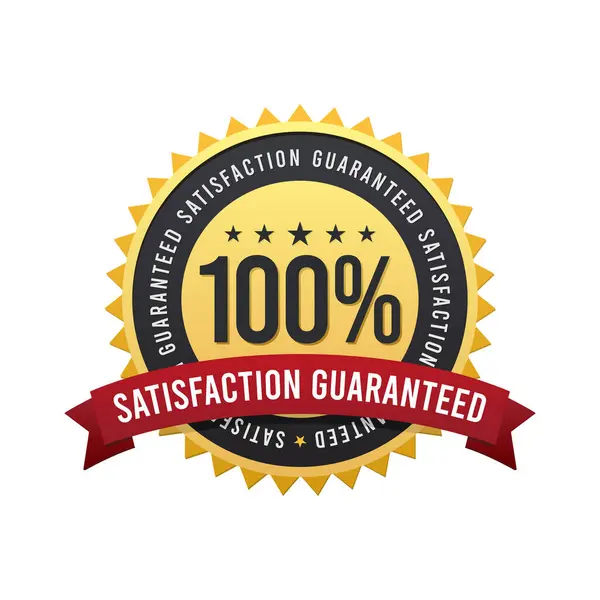 % 100 Müşteri Memnuniyeti Kırmızı Kurdele ve Star Object for Business, Web sitesi, Satış Sayfası ve Ürün hunisi ile Garantili Rozet