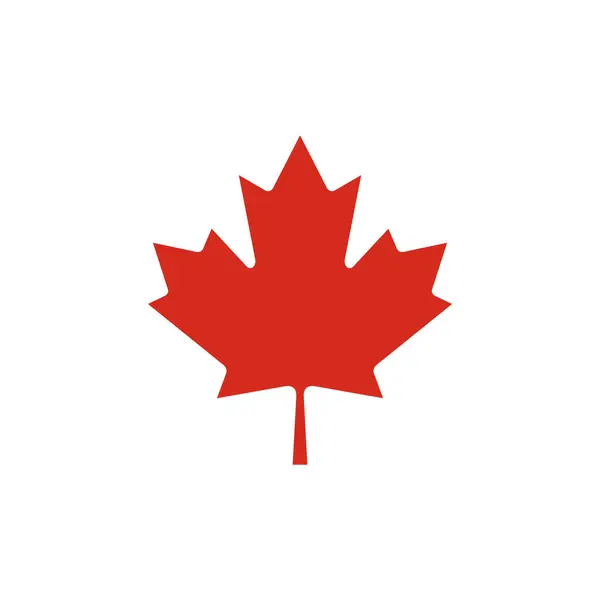 Kırmızı akçaağaç yaprağı vektör çizimi. Kanada sembolü