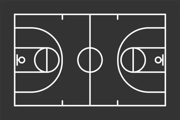 Basketbol sahası tasarımı vektör çizimi