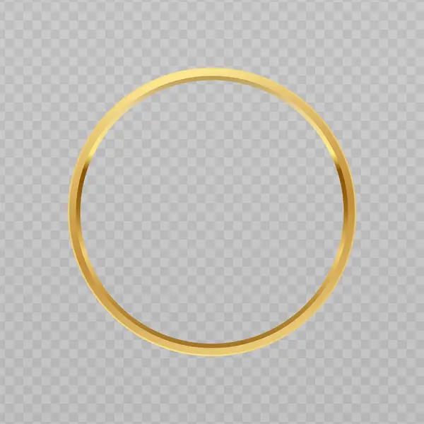 Şeffaf arkaplanda 3D gerçekçi altın yüzük