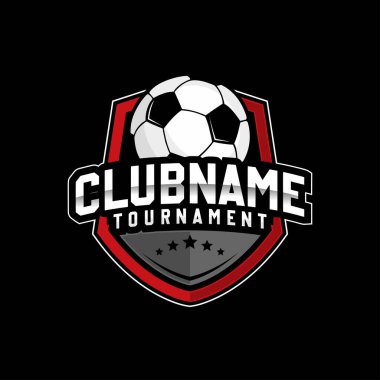 Futbol Futbolu Premium Rozet Logo Tasarım Şablonları