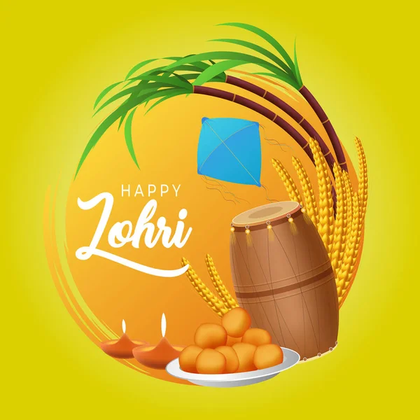 Punjabi festivali için Mutlu Lohri tatil geçmişinin bir gösterimi