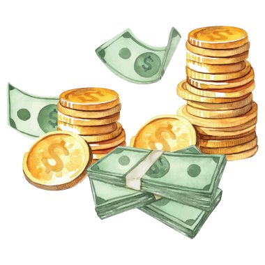 Dolarlı paralar.