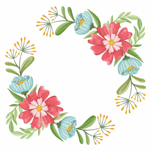 Çiçekli ve yapraklı çelenk