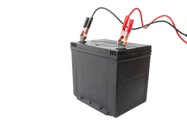 Car Battery Charging Studio Set Isolated — Stock Photo, Image