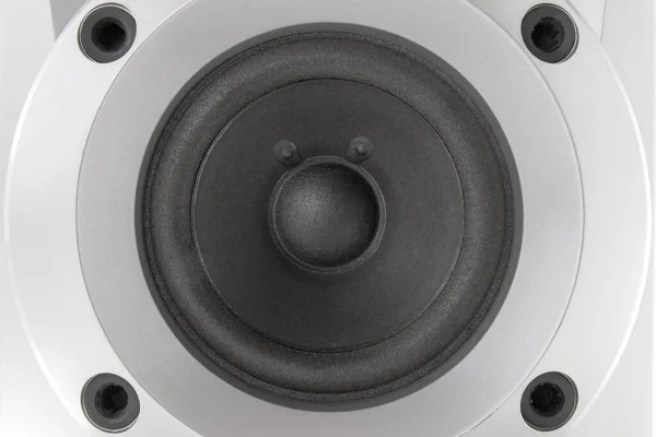 front music speaker with membrane, close-up