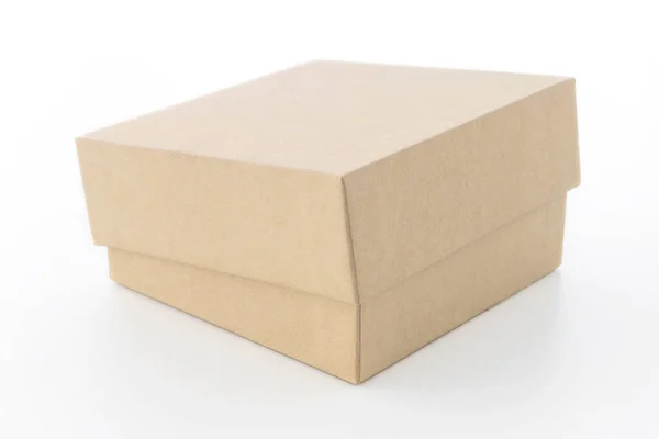 stock image Eco-friendly packaging box, Paper Box For Branding on white isolated background