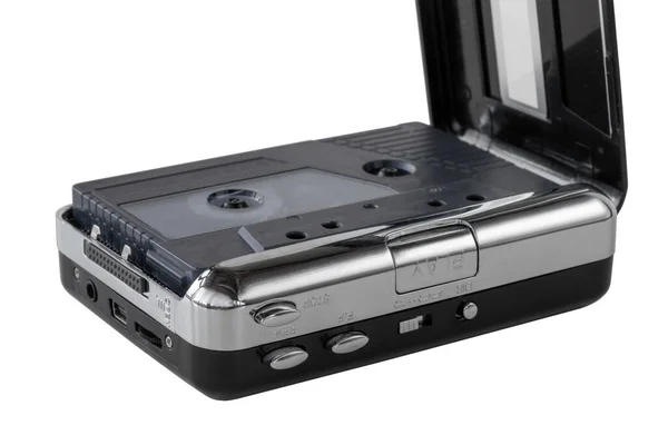 Reproductor Cinta Portátil Con Auriculares Cinta Cassette Gadgets Para Los —  Fotos de Stock
