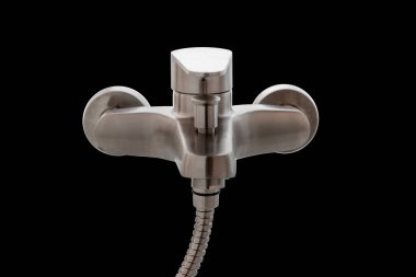 Duş musluğu, banyo mikseri soğuk sıcak su musluğu, malzeme - paslanmaz çelik, kesilmiş.