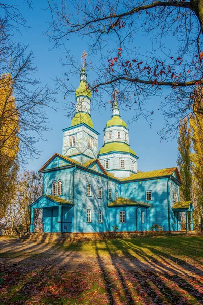 Den Historiska Träkyrkan George Den Segerrika Och Födelsekyrkan Jungfrun Talskyrka — Stockfoto