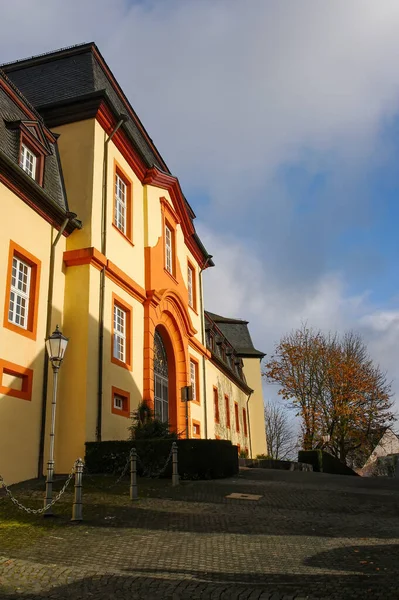 Schloss Hachenburg Rheinland Pfalz Ist Ein Historisches Wahrzeichen Und Ehemaliger — Stockfoto