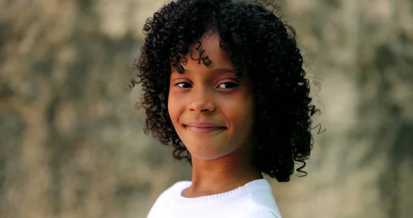 Hispanic Brasiliansk Svart Liten Barn Porträtt Ansikte Närbild — Stockfoto