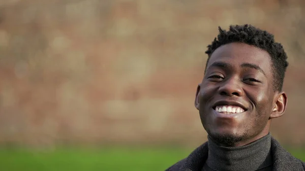Happy Elegant Black African Man Smiling — Stockfoto