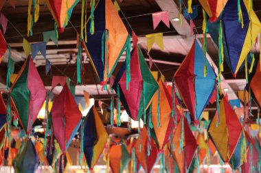 Party decor. South latin american traditional decor party. Decoration for festa junina