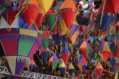 Party decor. South latin american traditional decor party. Decoration for festa junina