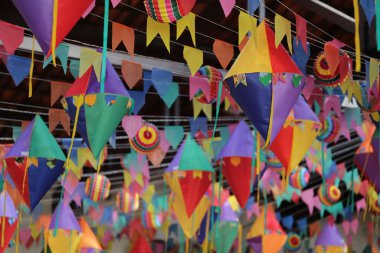 Party decor. South latin american traditional decor party. Decoration for festa junina