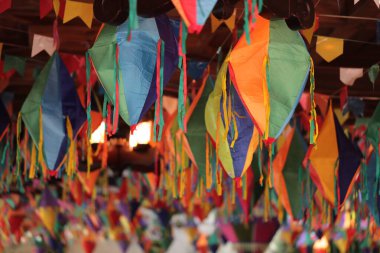 Party decor. South latin american traditional decor party. Decoration for festa junina