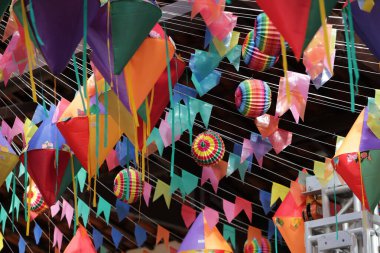 Party decor. South latin american traditional decor party. Decoration for festa junina