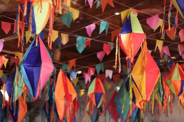 Party decor. South latin american traditional decor party. Decoration for festa junina