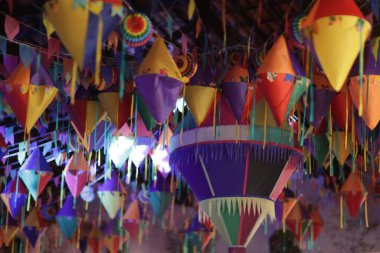 Party decor. South latin american traditional decor party. Decoration for festa junina