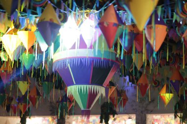 Party decor. South latin american traditional decor party. Decoration for festa junina