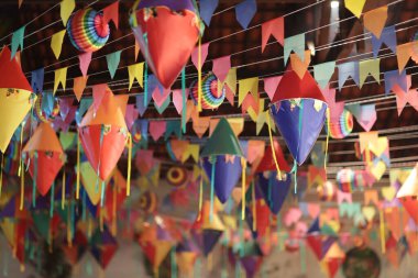 Party decor. South latin american traditional decor party. Decoration for festa junina